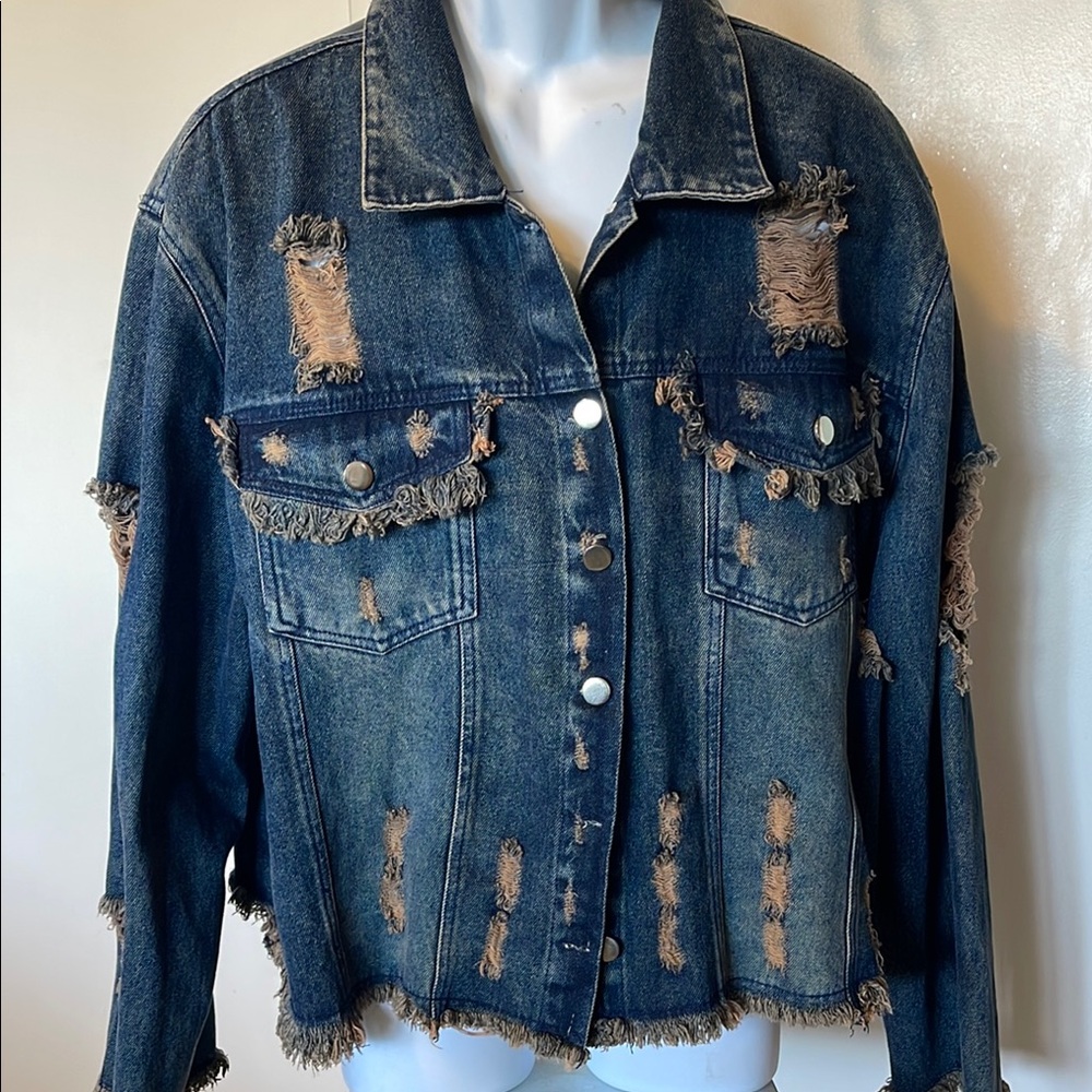 LIVE 4 TRUTH  Graffitied and Lovely Distressed Denim Jacket